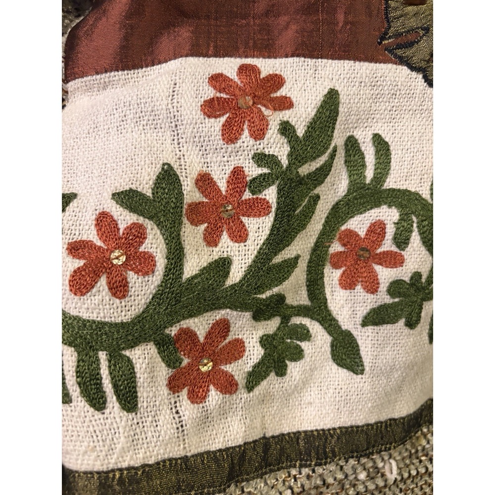 Vtg Tapestry Patchwork Daniel K Usa Bohemian Jack… - image 4